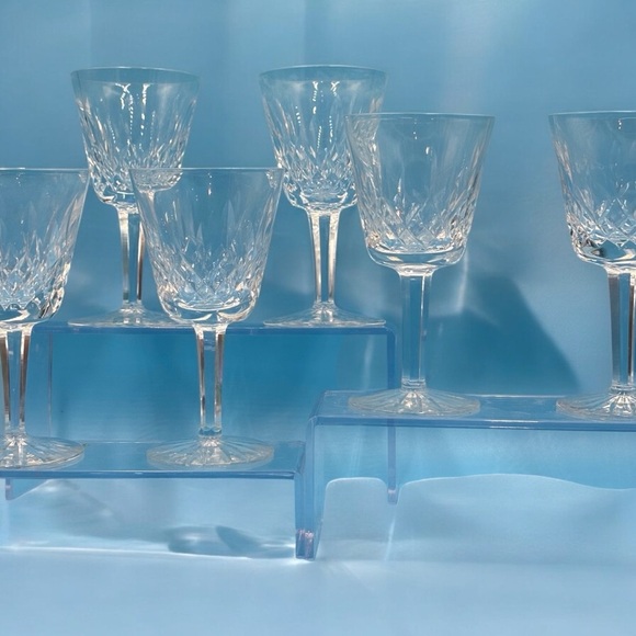 Set of 6 1952 Waterford Crystal Wine Goblets “Lismore” Pattern. Waterford Gothic - Picture 8 of 14